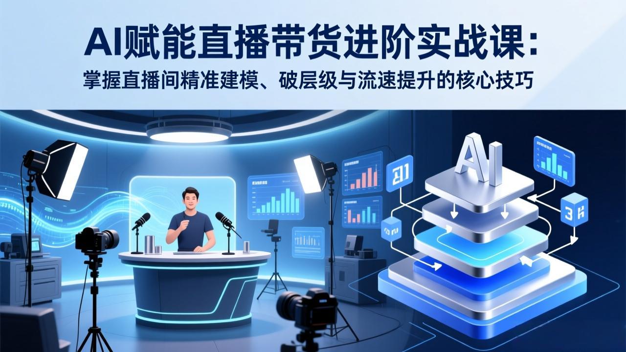 AI赋能直播带货进阶实战课：掌握直播间精准建模、破层级与流速提升的核心技巧-星云网创