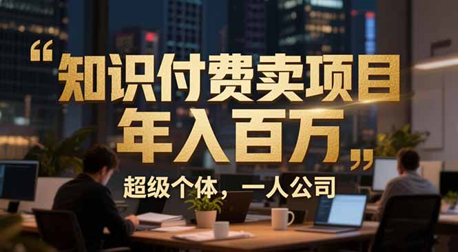 从0到年入百万：超级个体实战心得公开，个人IP×精准引流×成交系统全拆解-问题不大网创