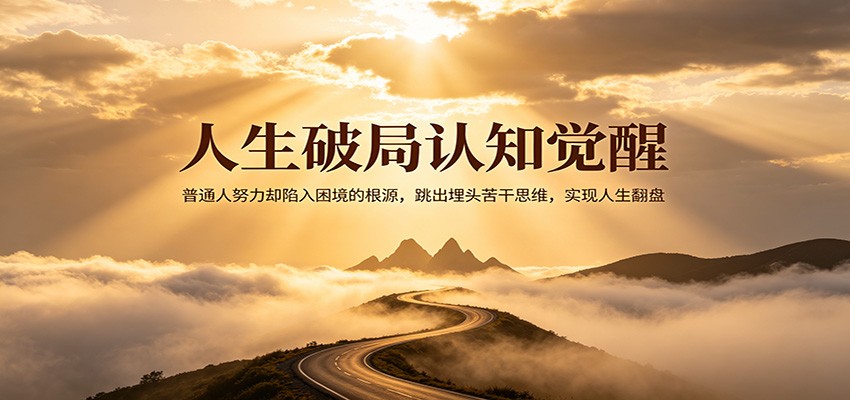 人生破局认知觉醒，普通人努力却陷入困境的根源，跳出埋头苦干思维，实现人生翻盘-星云网创