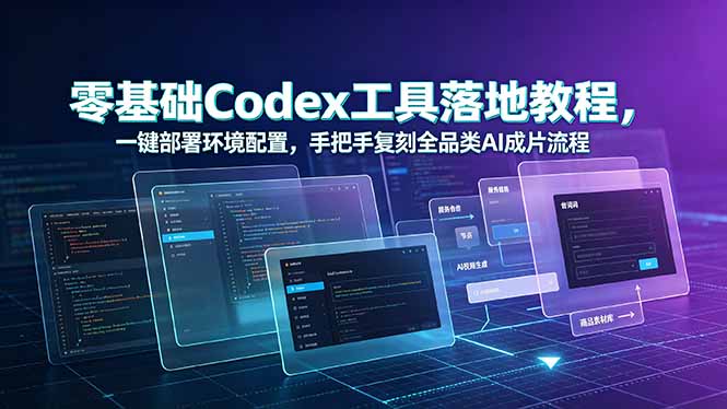 零基础Codex工具落地教程，一键部署环境配置，手把手复刻全品类AI成片流程-星云网创