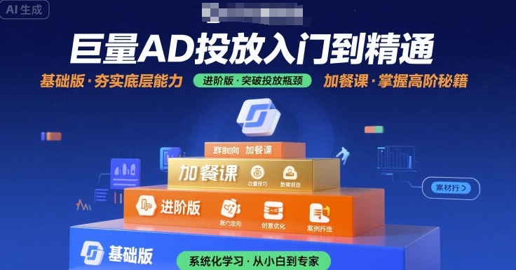 巨量AD投放入门到精通，基础版+进阶版+加餐课-星云网创