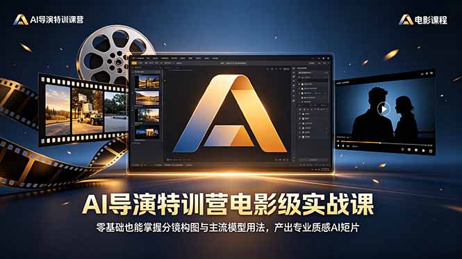 AI导演特训营电影级实战课,零基础也能掌握分镜构图与主流模型用法,产出专业质感AI短片-星云网创