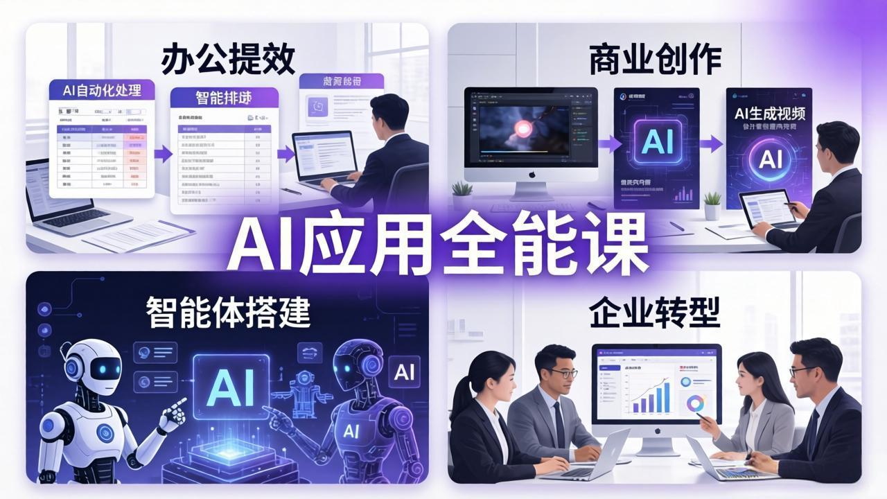 AIGC 应用师全能课-更新：办公提效、商业创作、智能体搭建、企业转型，一站式学会AI应用-星云网创