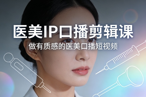 医美IP口播剪辑课，做有质感的医美口播短视频-云网创