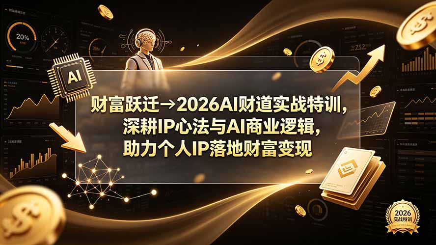财富跃迁→2026AI财道实战特训，深耕IP心法与AI商业逻辑，助力个人IP落地财富变现-星云网创