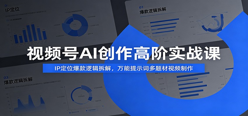 视频号AI创作高阶实战课：IP定位爆款逻辑拆解，万能提示词多题材视频制作-星云网创