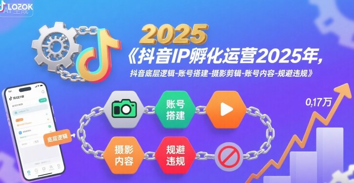 抖音IP孵化运营2025年，抖音底层逻辑-账号搭建-摄影剪辑-账号内容-规避违规-星云网创