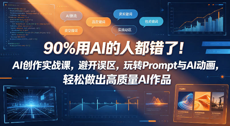 90%用AI的人都错了！AI创作实战课，避开误区，玩转Prompt与AI动画，轻松做出高质量AI作品-星云网创