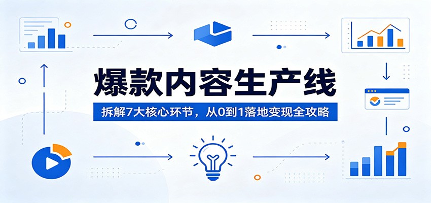 爆款内容生产线：拆解7大核心环节，从0到1落地变现全攻略-星云网创
