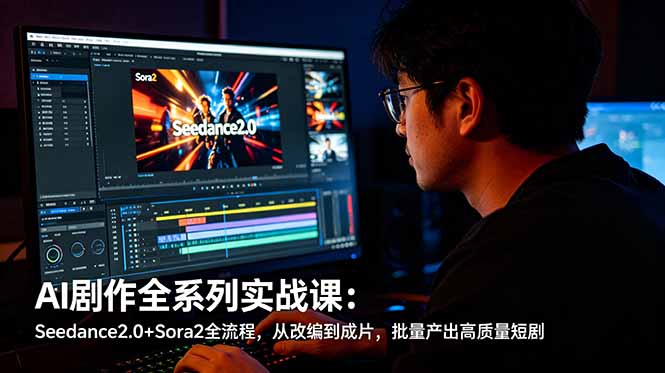 AI剧作全系列实战课：Seedance2.0+Sora2全流程，从改编到成片，批量产出高质量短剧-星云网创