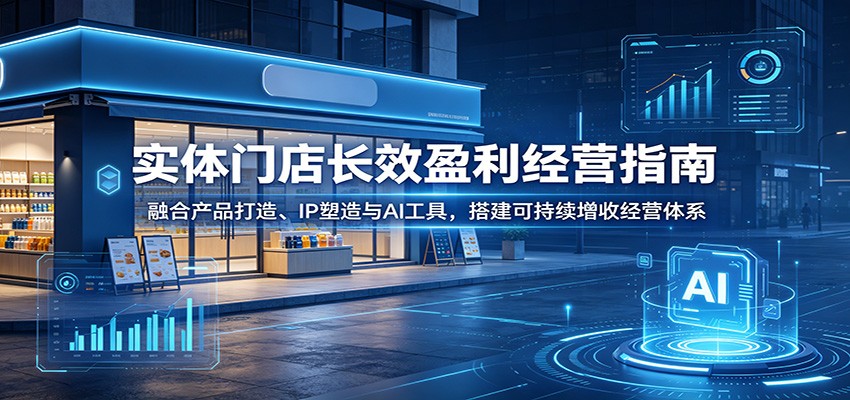 实体门店长效盈利经营指南：融合产品打造、IP塑造与AI工具，搭建可持续增收经营体系-星云网创