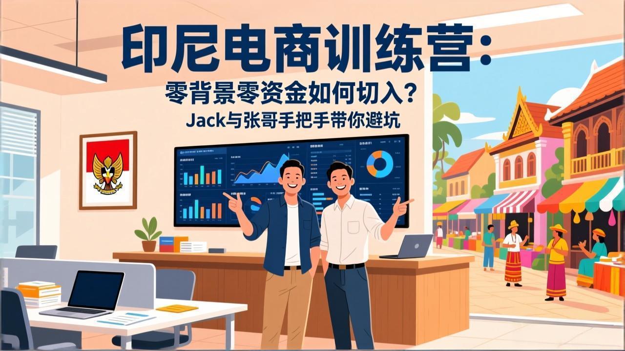 印尼电商训练营:零背景零资金如何切入?Jack与张哥手把手带你避坑-星云网创
