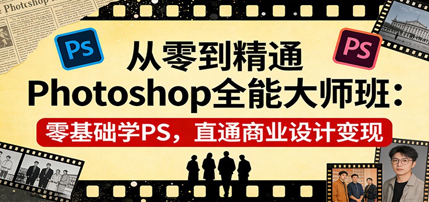 从零到精通Photoshop全能大师班：零基础学PS，直通商业设计变现-星云网创