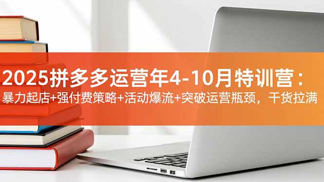 2025拼多多运营年4-10月特训营：暴力起店+强付费策略+活动爆流+突破运营瓶颈，干货拉满-星云网创