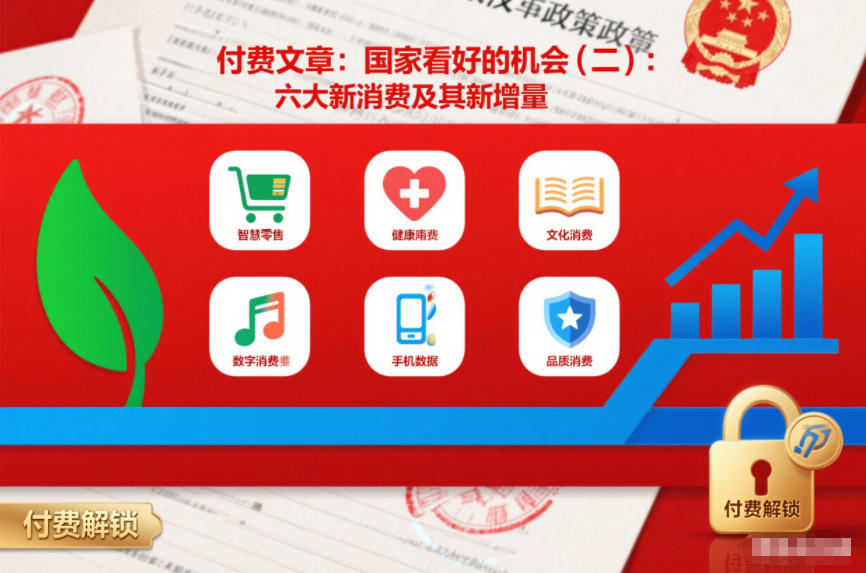 付费文章：国家看好的机会(二)：六大新消费及其新增量-云网创
