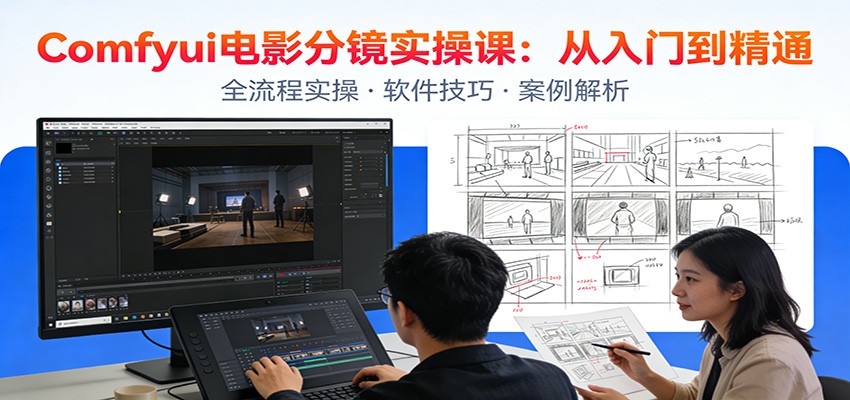 ComfyUI电影分镜实操课：分镜一致性，全流程AI视频制作，零基础也能做专业分镜-星云网创