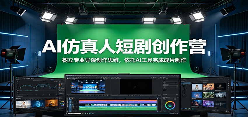 AI仿真人短剧创作营：树立专业导演创作思维，依托AI工具完成成片制作-星云网创