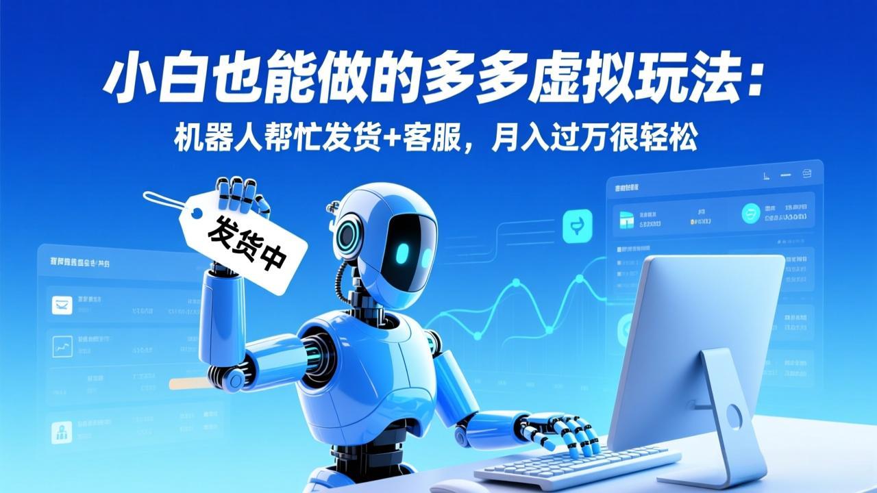 小白也能做的多多虚拟玩法：机器人帮忙发货+客服，月入过万很轻松-星云网创