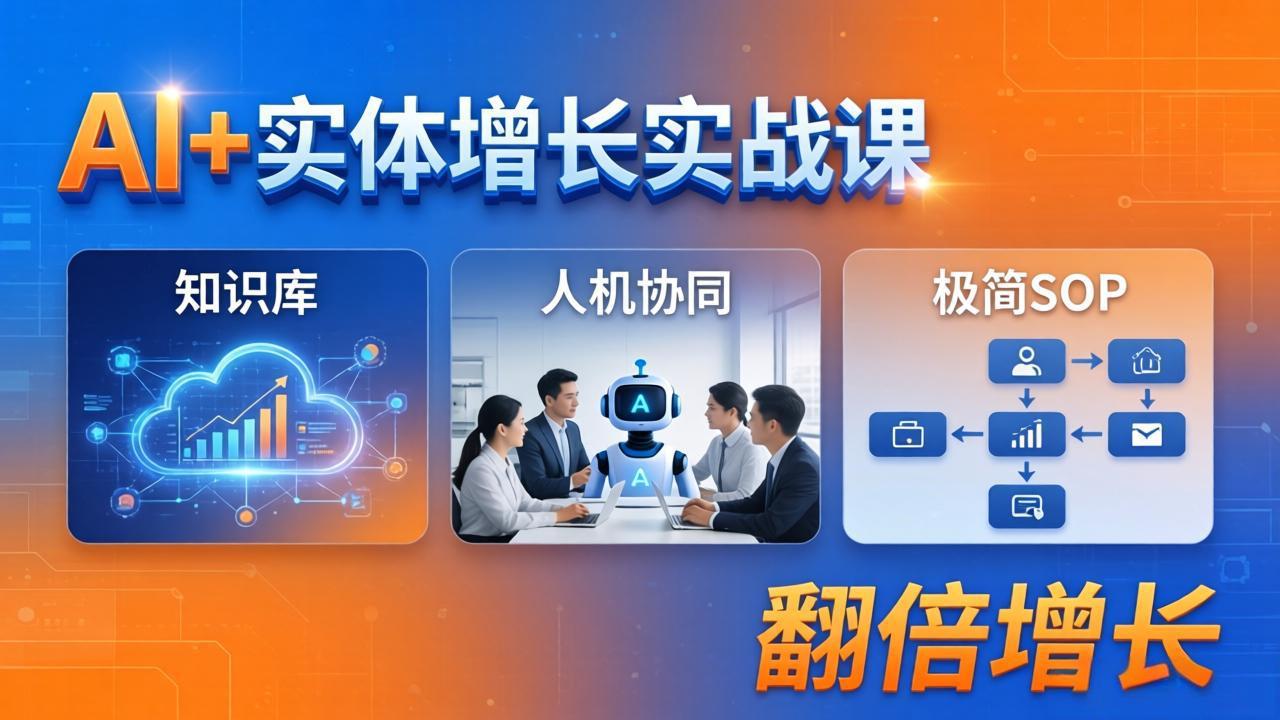 AI+实体增长实战课：知识库+人机协同+极简SOP，助力实体业务翻倍增长-星云网创