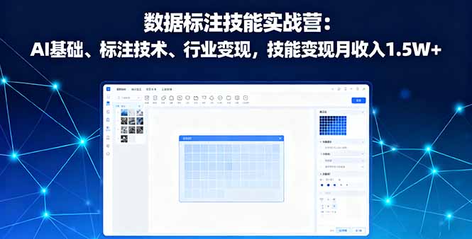 数据标注技能实战营：AI基础、标注技术、行业变现，技能变现月收入1.5W+-柚子轻创