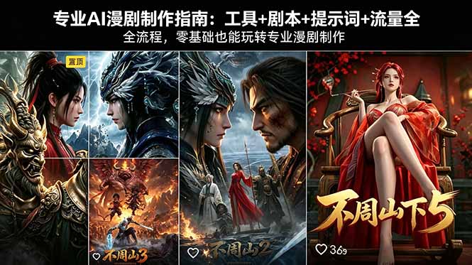 专业AI漫剧制作指南：工具+剧本+提示词+流量全流程，零基础也能玩转专业漫剧制作-星云网创