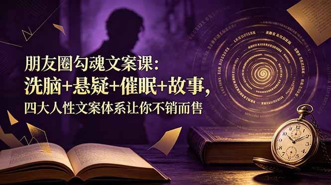 朋友圈勾魂文案课：洗脑+悬疑+催眠+故事，四大人性文案体系让你不销而售-星云网创