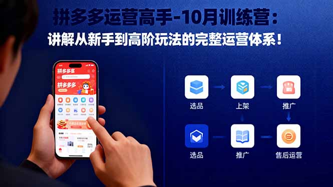 拼多多运营高手-10月训练营：讲解从新手到高阶玩法的完整运营体系！-星云网创