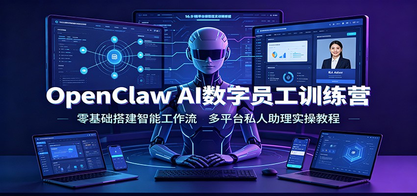 OpenClaw AI数字员工训练营：零基础搭建智能工作流，多平台私人助理实操教程-星云网创