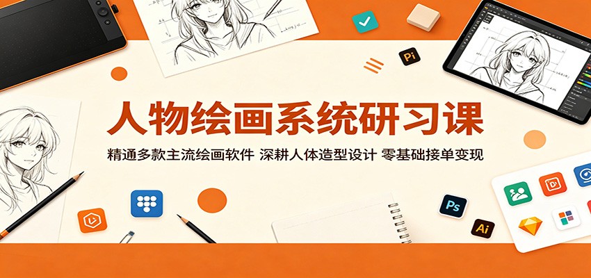 人物绘画系统研习课：精通多款主流绘画软件，深耕人体造型设计，零基础接单变现-星云网创
