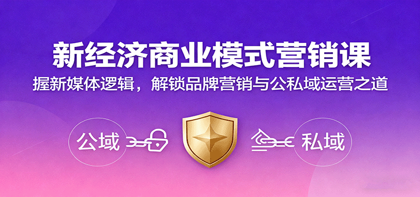 新经济商业模式营销课，握新媒体逻辑，解锁品牌营销与公私域运营之道-星云网创