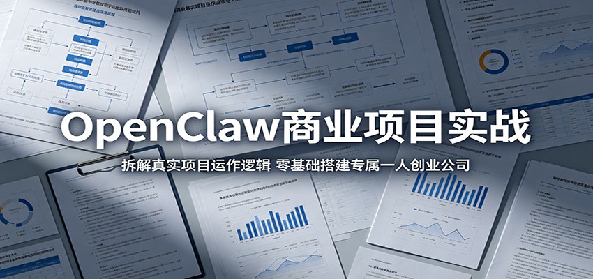 OpenClaw商业项目实战：拆解真实项目运作逻辑，零基础搭建专属一人创业公司-星云网创