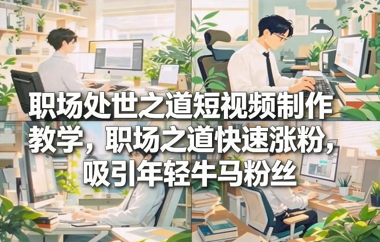 职场处世之道短视频制作教学，职场之道快速涨粉，吸引年轻牛马粉丝-星云网创