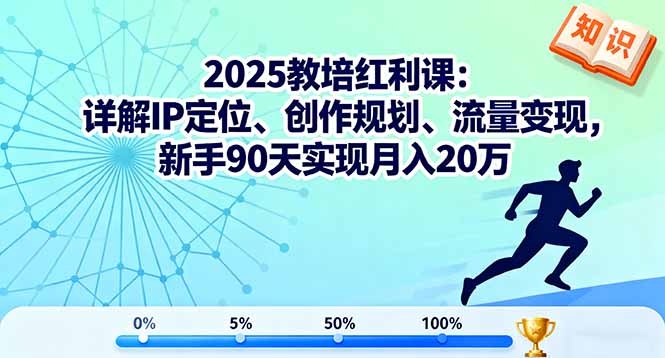 2025教培红利课：详解IP定位、创作规划、流量变现，新手90天实现月入20万-柚子轻创