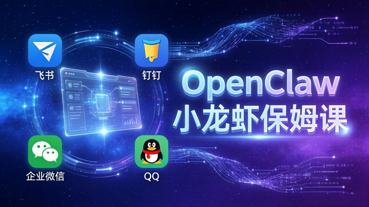 OpenClaw小龙虾保姆课： Windows/macOS/Linux/Docker全系统安装，飞书+钉钉+企业微信+QQ 全接入-星云网创