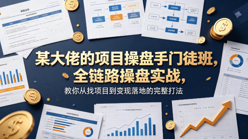 某大佬的项目操盘手门徒班，全链路操盘实战，教你从找项目到变现落地的完整打法-星云网创