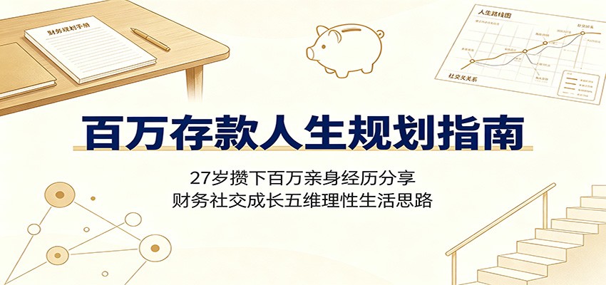 百万存款人生规划指南：27岁攒下百万亲身经历分享，财务社交成长五维理性生活思路-星云网创