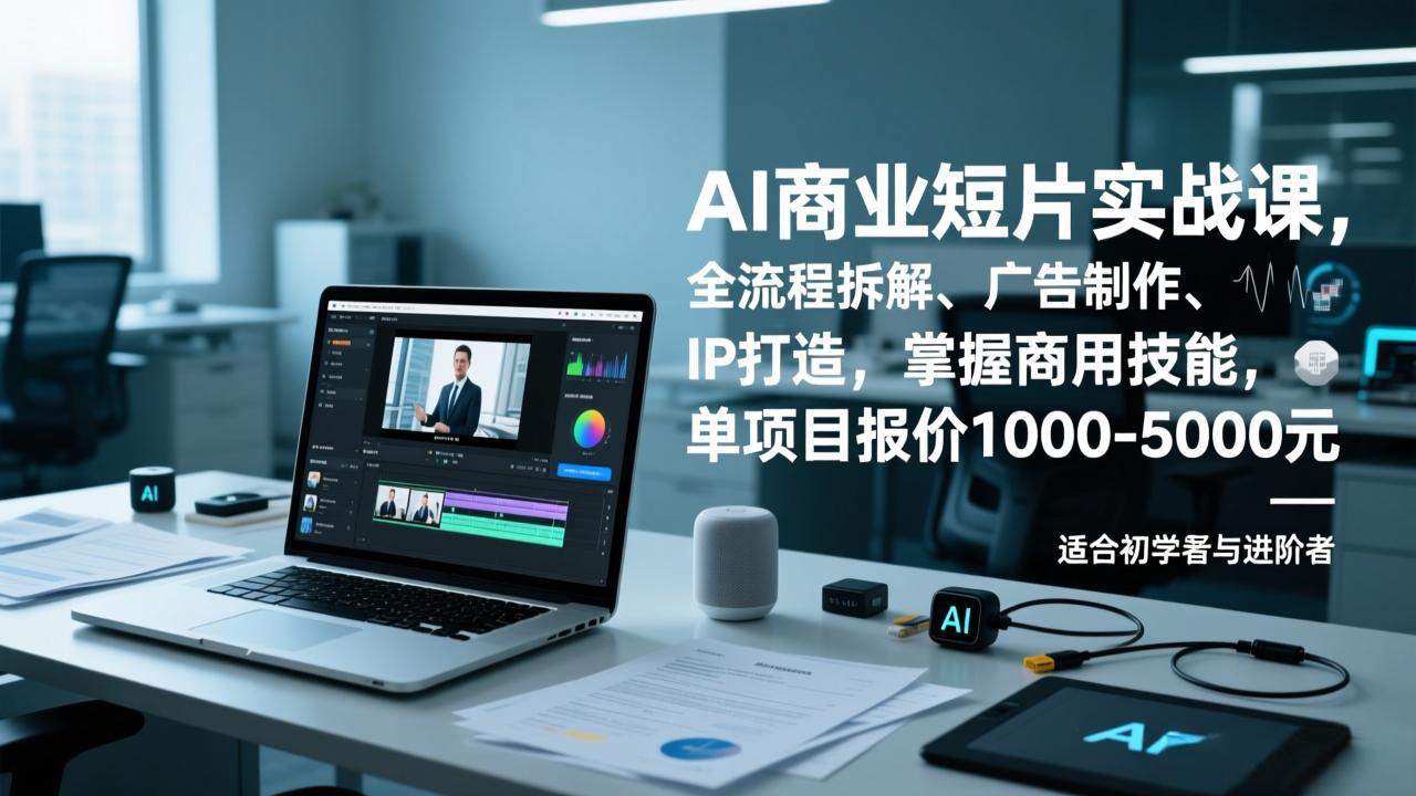AI商业短片实战课，全流程拆解、广告制作、IP打造，掌握商用技能，单项目报价1000-5000元-星云网创