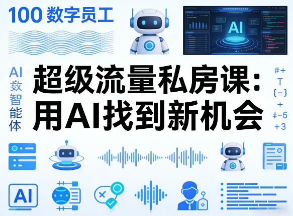 你的AI数字员工100个智能体，超级流量私房课，用AI找到新机会-星云网创