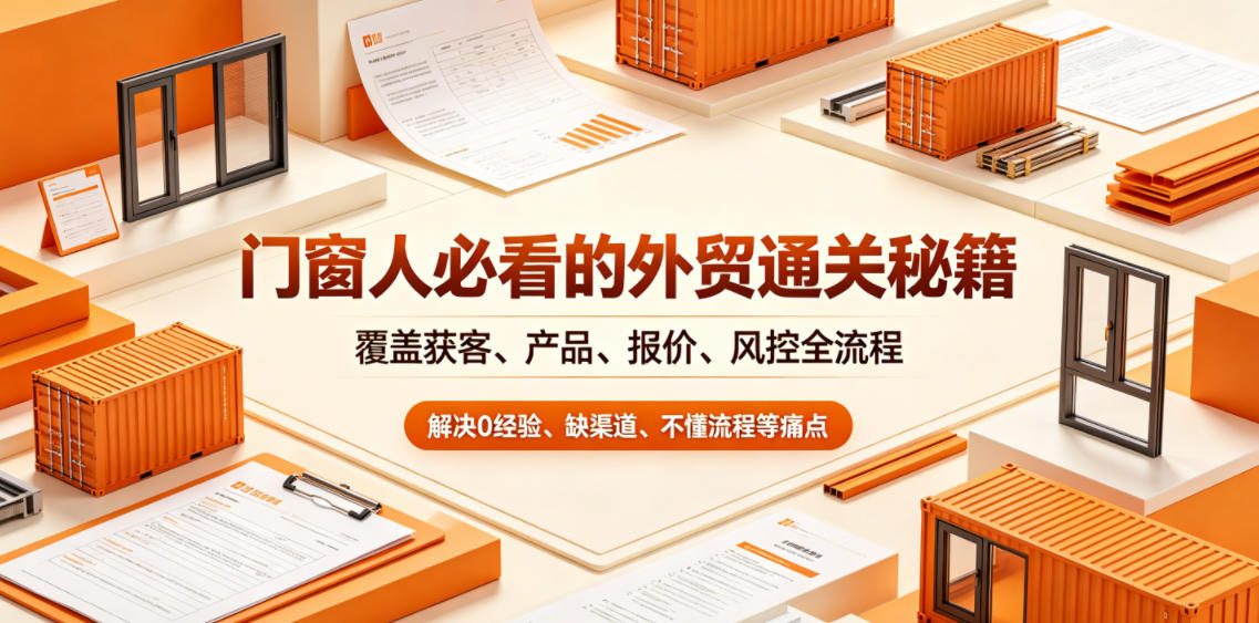 门窗人必看的外贸通关秘籍，块覆盖获客、产品、报价、风控全流程，解决0经验、缺渠道、不懂流程等痛点-星云网创
