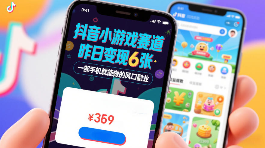 抖音小游戏赛道，昨日变现600+，零基础一部手机就能做的风口副业【揭秘】-星云网创