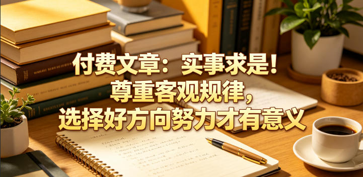 付费文章：实事求是！尊重客观规律，选择好方向努力才有意义-星云网创