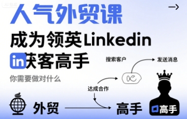 人气外贸课-成为领英Linkedin获客高手，你需要做对什么-星云网创
