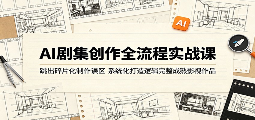 AI剧集创作全流程实战课：跳出碎片化制作误区，系统化打造逻辑完整成熟影视作品-星云网创
