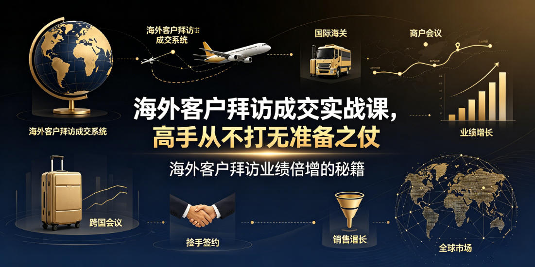 海外客户拜访成交实战课，高手从不打无准备之仗，海外客户拜访业绩倍增的秘籍-星云网创