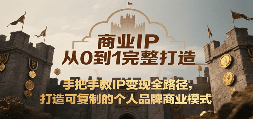 商业IP从0到1完整打造，手把手教IP变现全路径，打造可复制的个人品牌商业模式-星云网创
