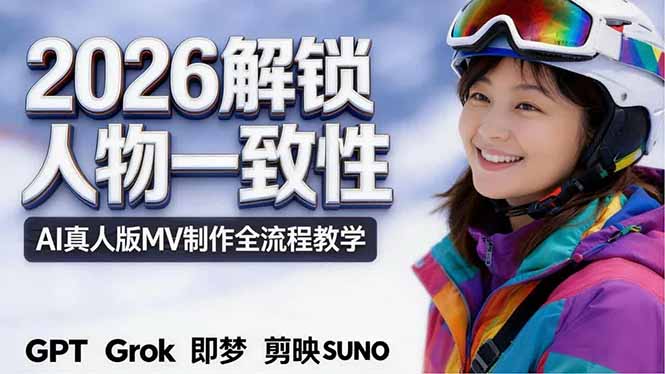 2026独创解锁人物一致性：AI真人版MV制作，不讲空话，不拼概念，全流程实操-星云网创