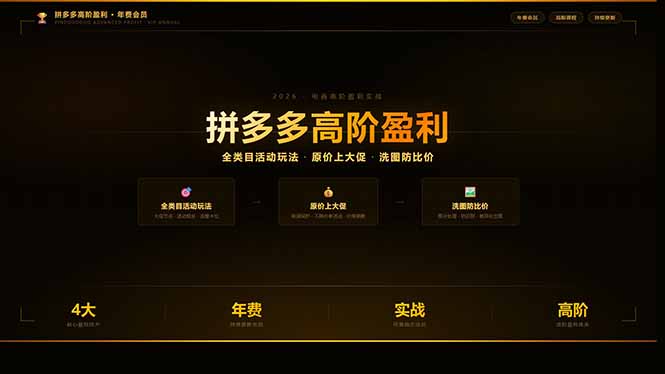 拼多多高阶盈利年费会员(更新3月31-云网创