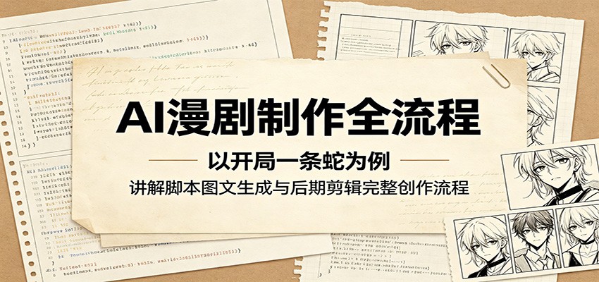 AI漫剧制作全流程：以开局一条蛇为例，讲解脚本图文生成与后期剪辑完整创作流程-星云网创