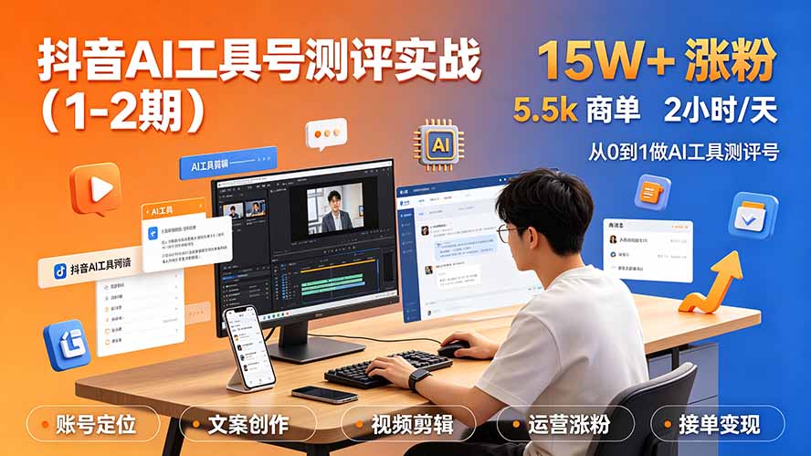 抖音AI工具号测评实战(1-2期-星云网创