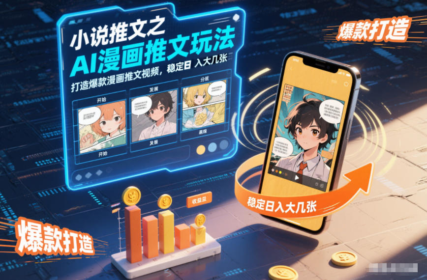 小说推文之AI漫画推文玩法，打造爆款漫画推文视频，稳定日入大几张-星云网创